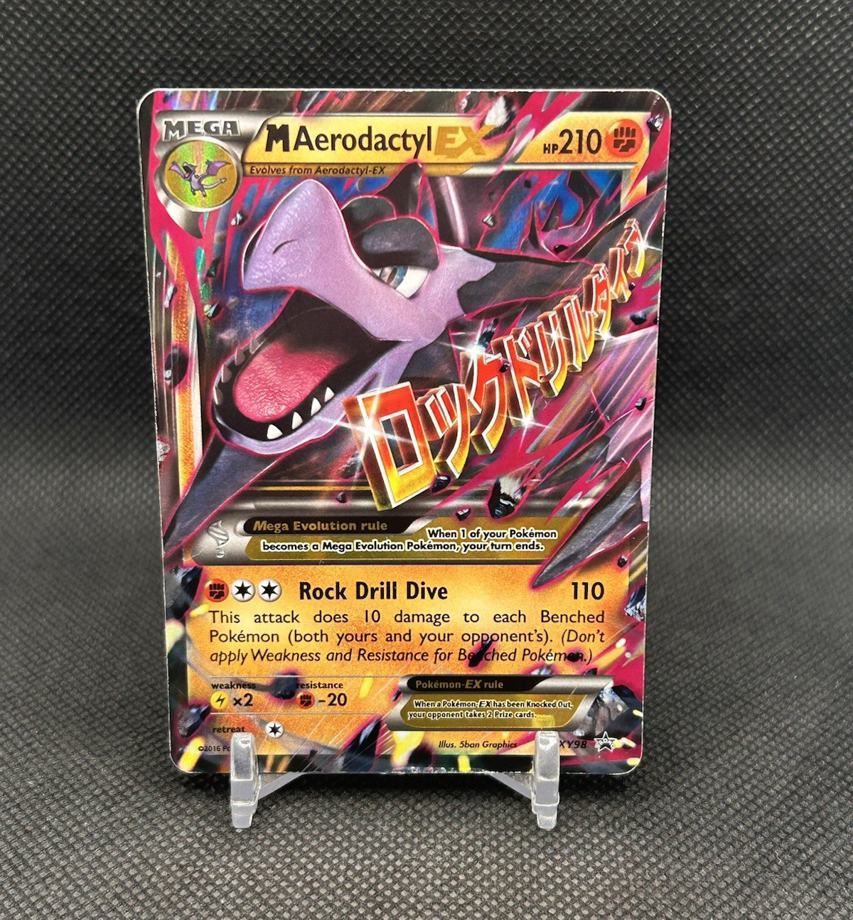 Pokémon Company M Aerodactyl EX XY98 XY Mega Full Art Holo Promo