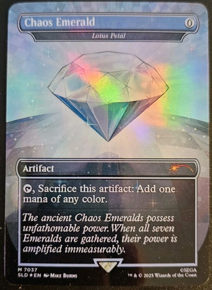 Chaos Emerald – Lotus Petal (7037) Secret Lair Drop Foil Playtest Card