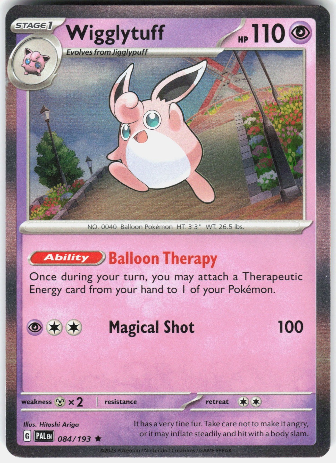 Wigglytuff Holo SV02: Paldea Evolved 084/193 NM Hitoshi Ariga