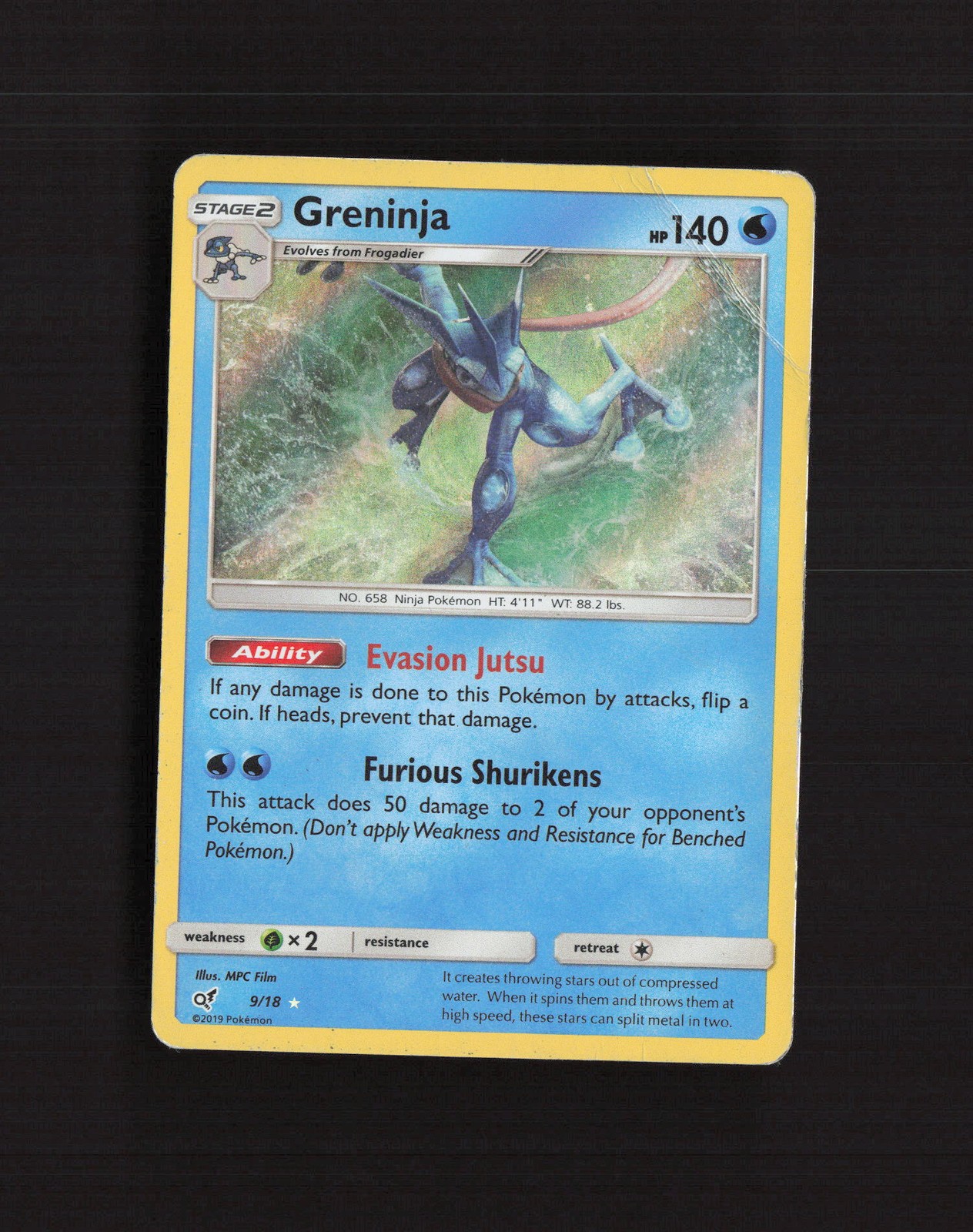 Greninja 9/18 Detective Pikachu Ultra Rare Holo Pokemon Card DMG
