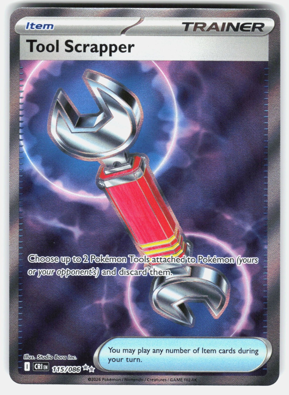 Tool Scrapper Holo Ultra Rare ME04: Chaos Rising 115/086 NM