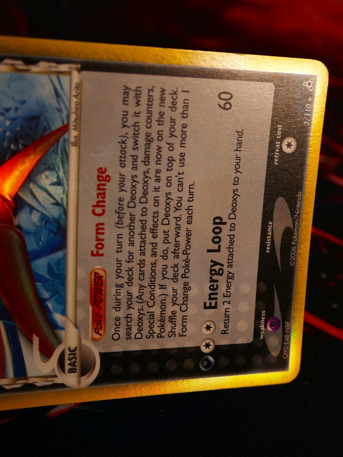 MP/HP Pokemon DEOXYS δ Card EX HOLON PHANTOMS #3/110 Delta Species Holo Rare#1
