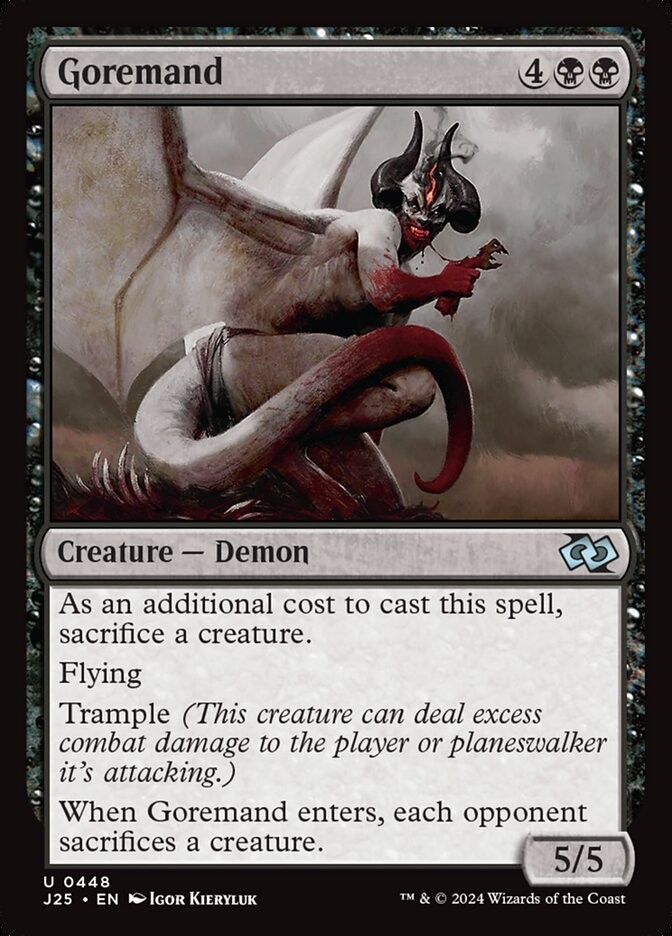 Goremand 448 J25 Jumpstart MTG Demon Trample Kieryluk Black Sacrifice Flying NM