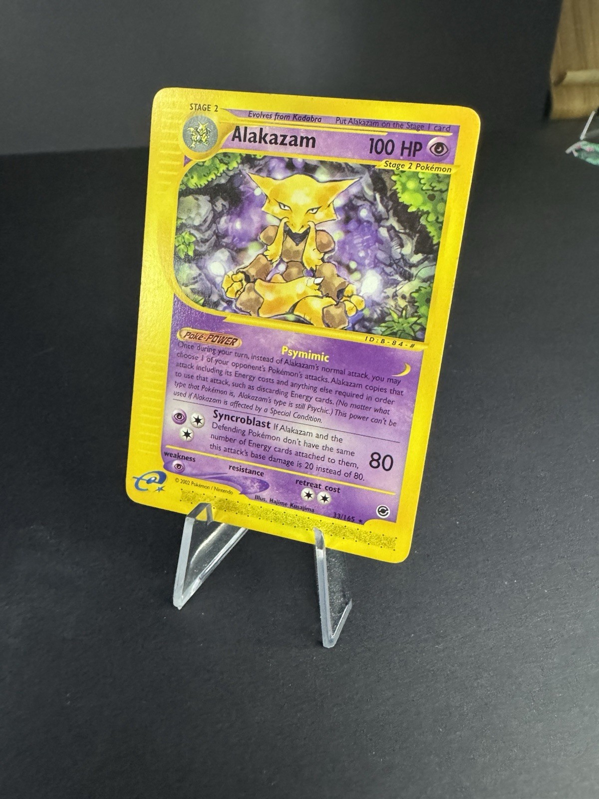 Alakazam 33/165 Expedition Base Set Regular – Pokémon TCG LP – BLACK DOT ERROR!
