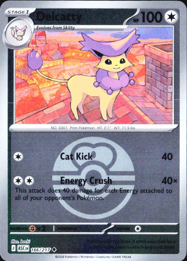 Delcatty (Love Ball) ASC ME: Ascended Heroes #166/217 Uncommon Reverse Holo NM
