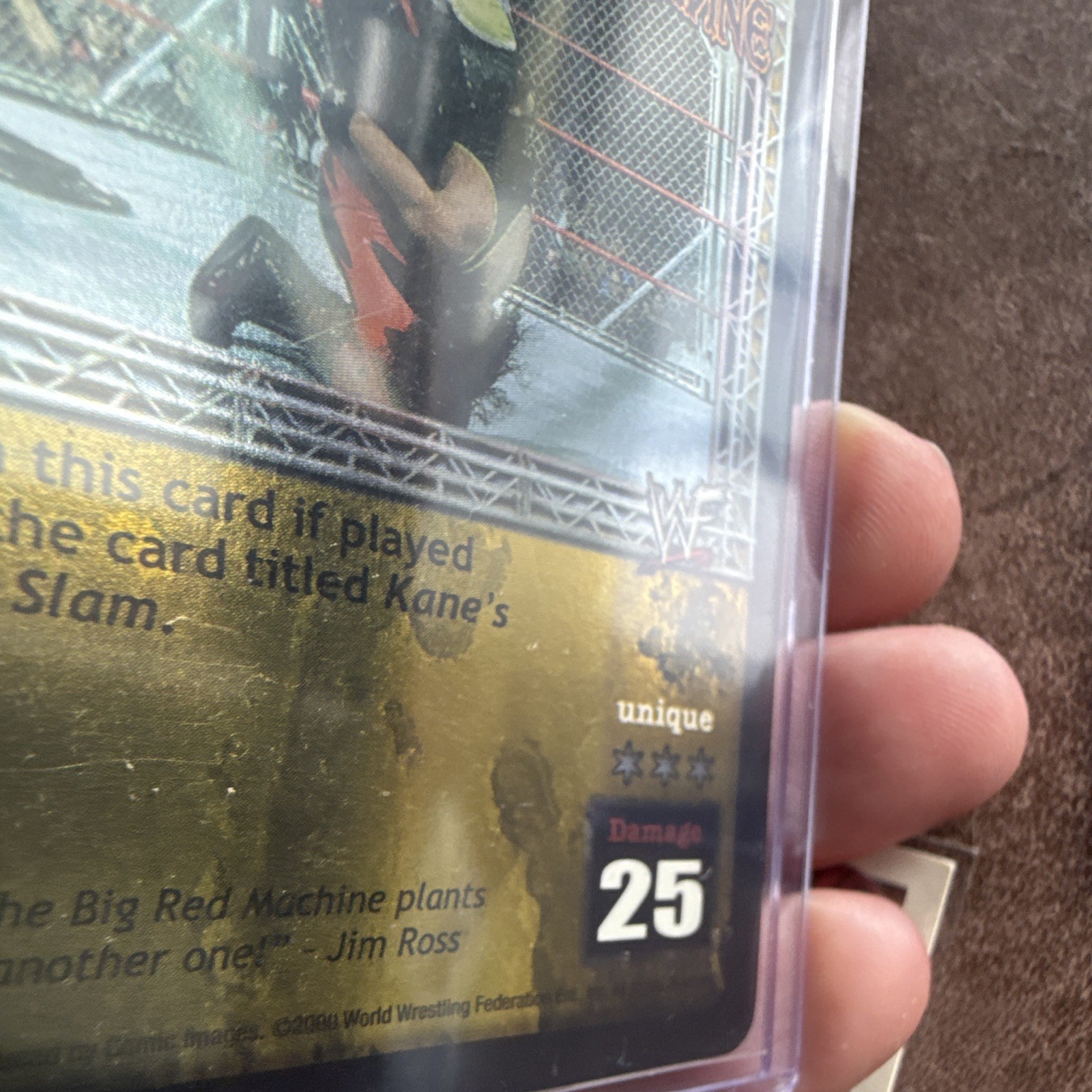 WWF Raw Deal CCG Kane’s Tombstone Piledriver Finisher (bent lower right side)
