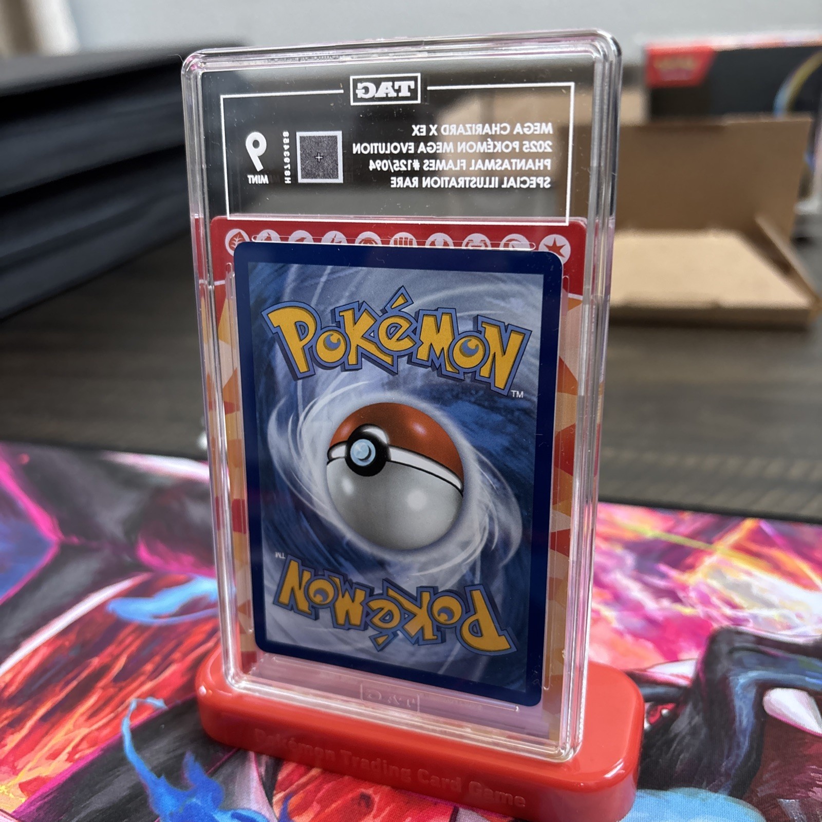 Mega Charizard X ex 125/094 Me02: Phantasmal Flames SIR TAG 9 MINT