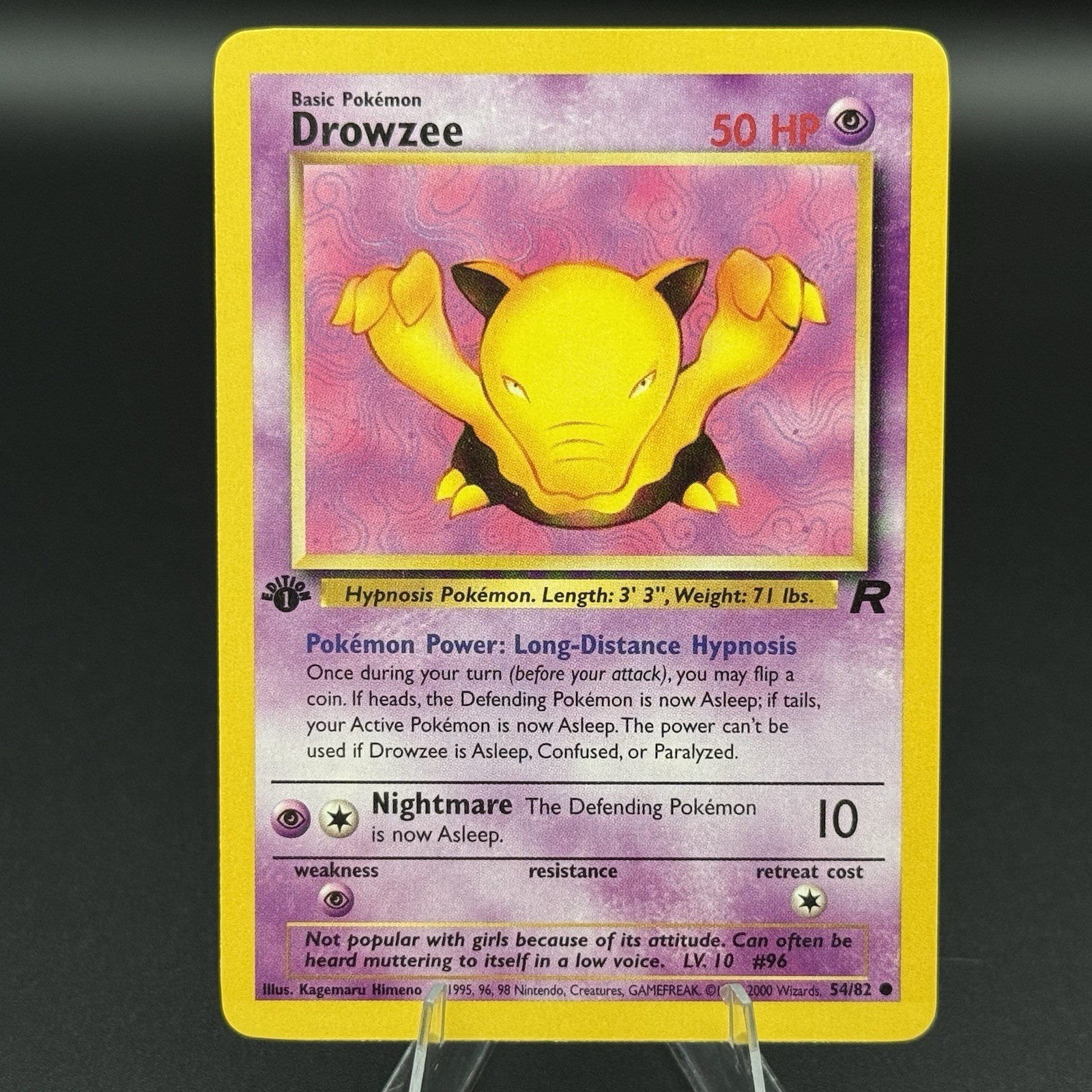 Drowzee 1st Edition Pokemon Team Rocket 54/82 NM