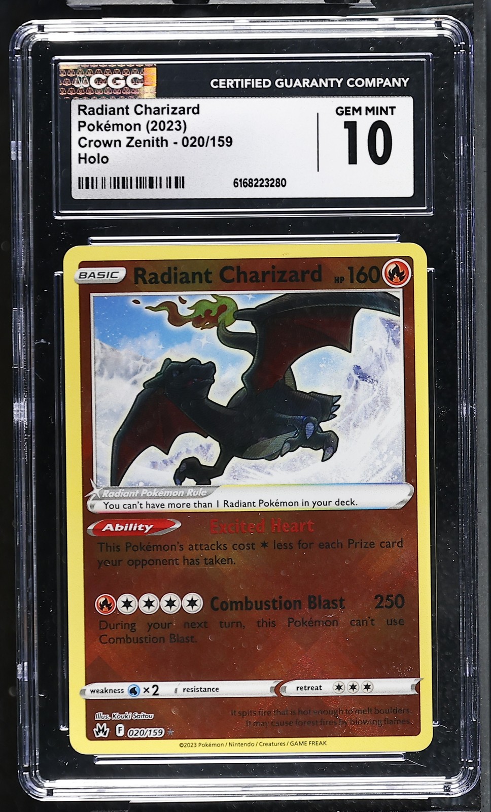 Radiant Charizard 020/159 – Pokémon Crown Zenith CGC 10 GEM MINT