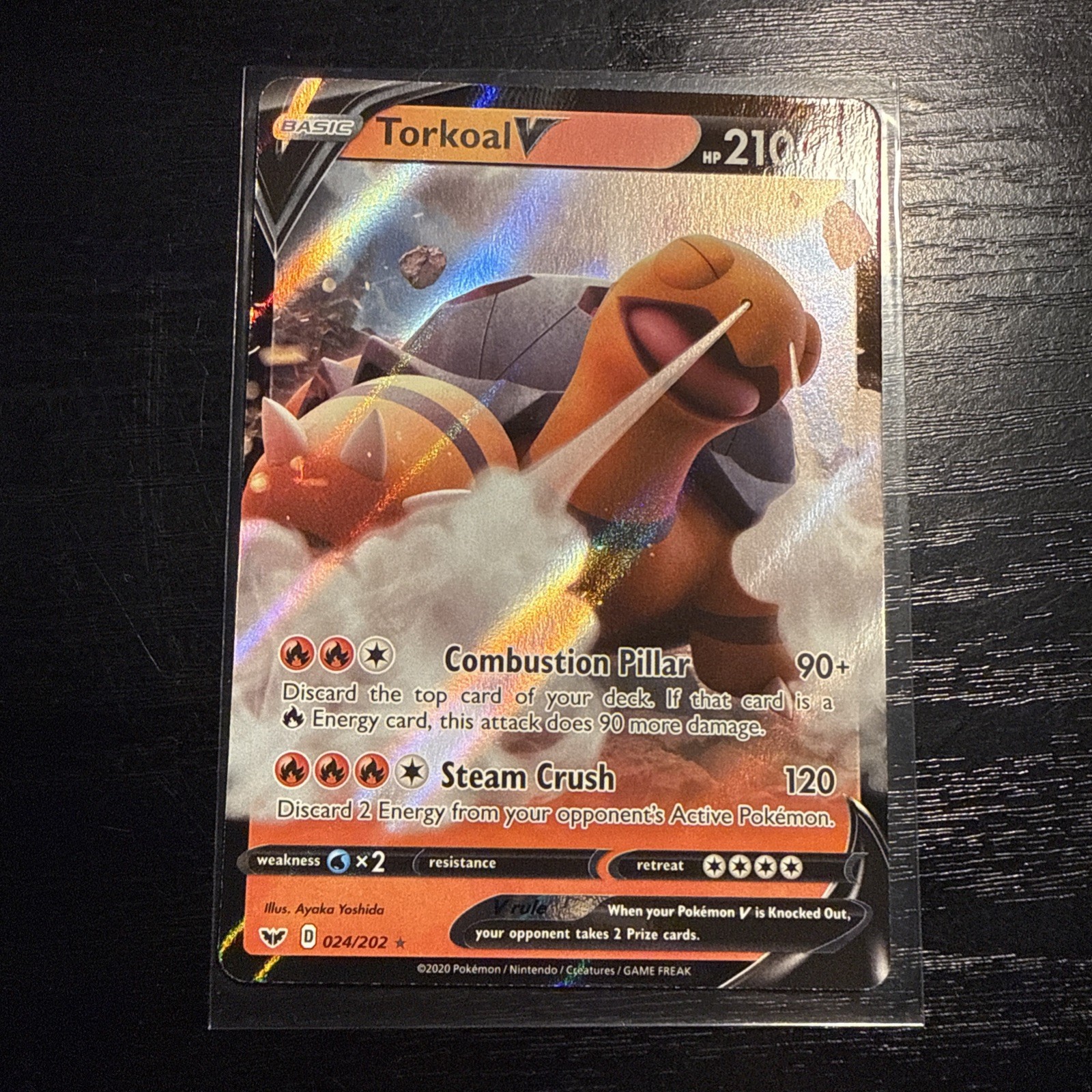 Torkoal V 024/202 – Pokemon TCG Sword & Shield (2020) – NM – Holo Ultra Rare