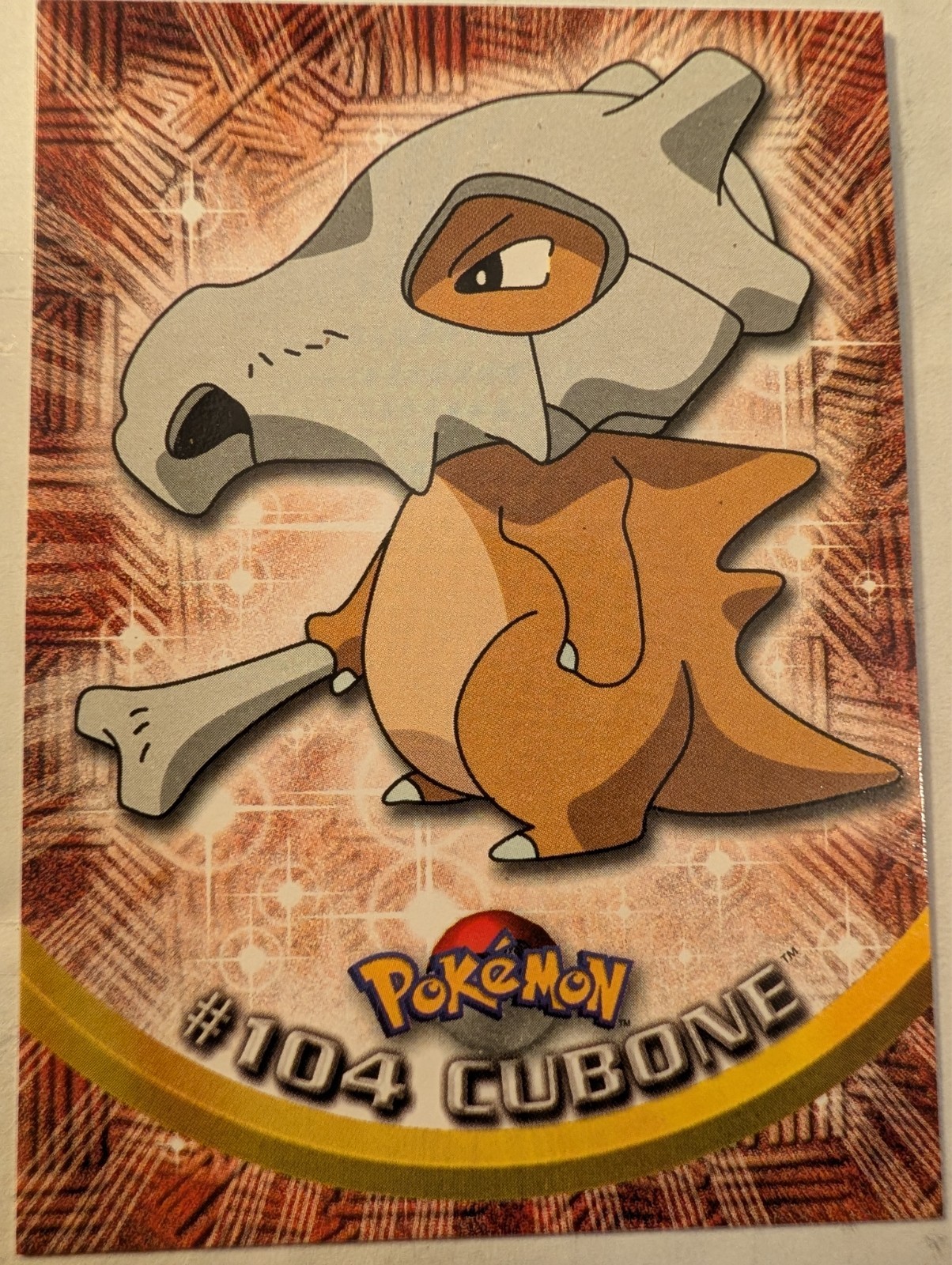 Cubone #104 2000 Topps Pokemon Series 2 Blue Logo