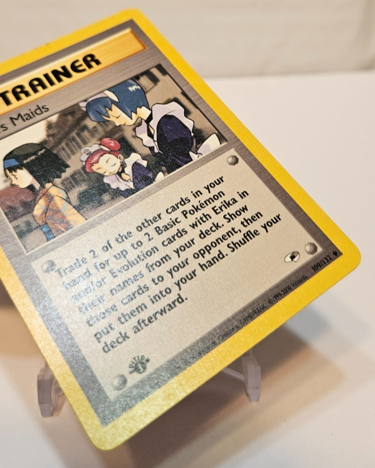 Erika’s Maids 109/132 Uncommon 1st Edition Gym Heroes Pokemon 1880