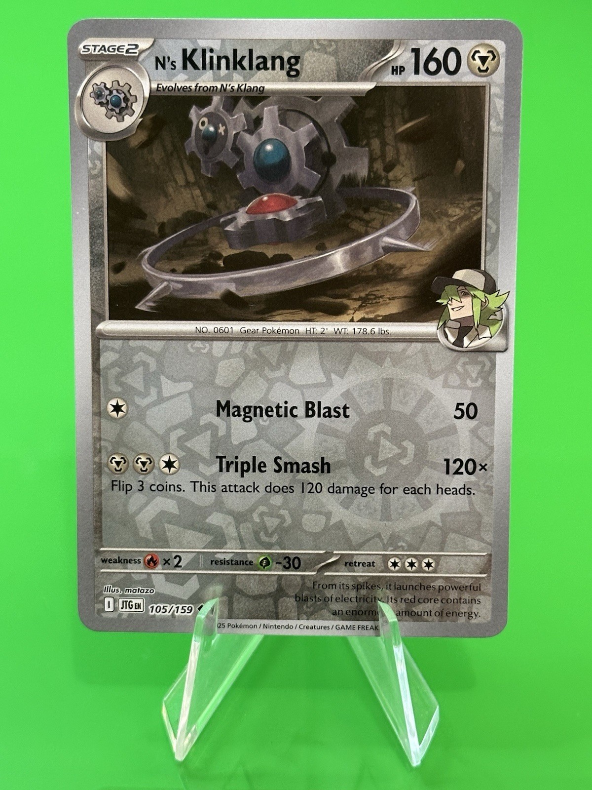 ⭐️⭐️Pokemon N’s Klinklang S & V Journey Together Reverse Holo UC 105/159 NM!!⭐️⭐