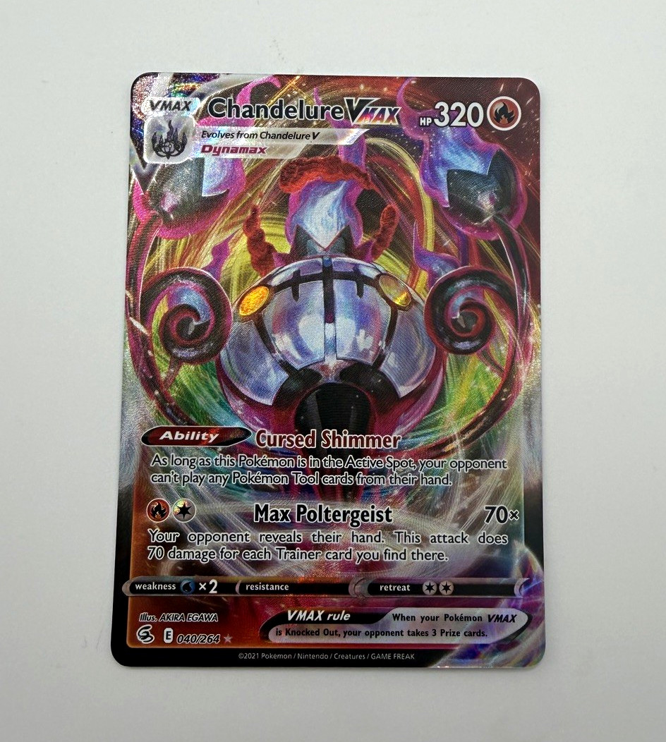 Pokemon TCG Chandelure VMAX 040/264 SWSH Fusion Strike Ultra Rare Holo EN