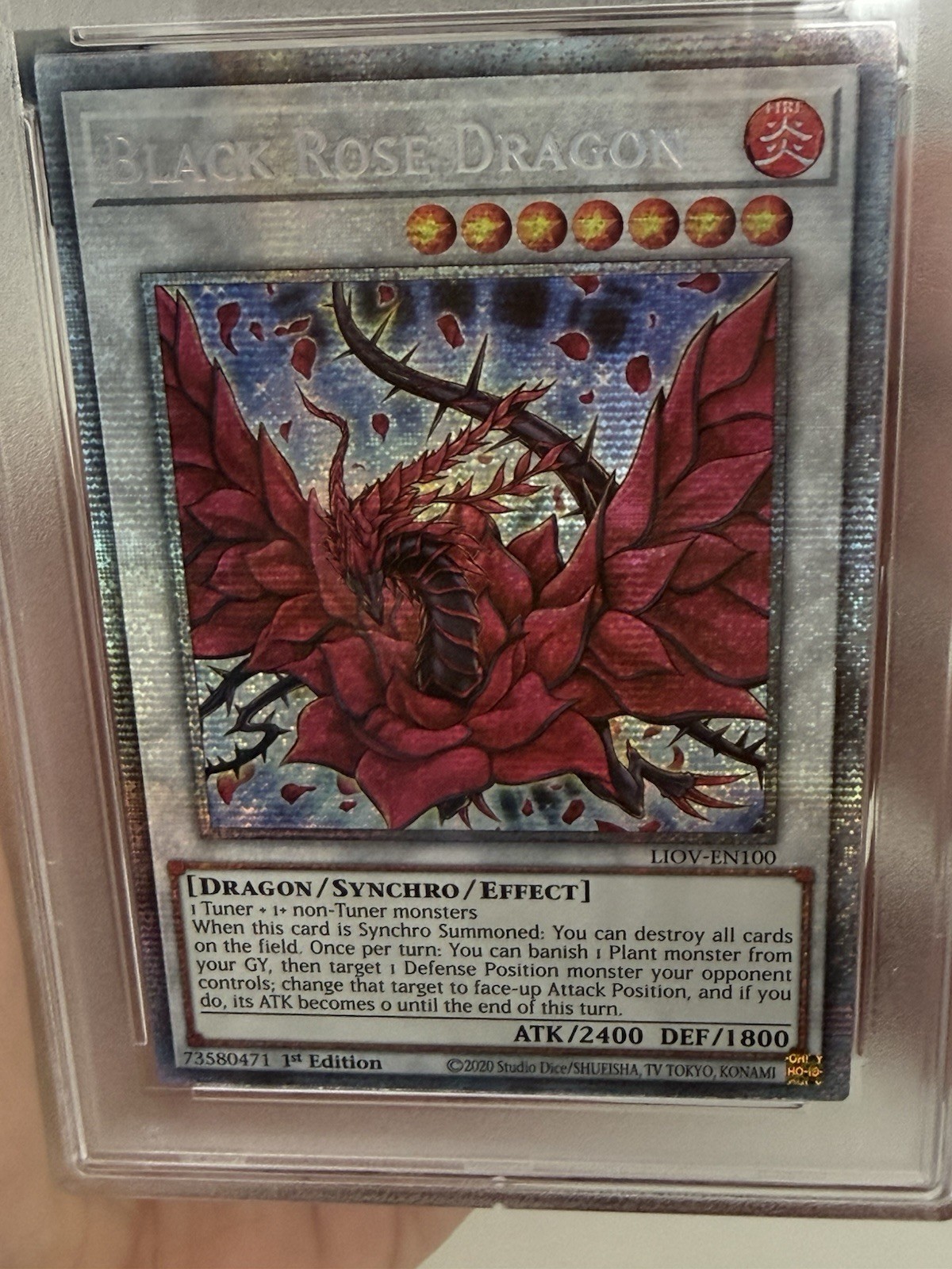 Black Rose Dragon (Starlight Rare) LIOV-EN100 Lightning Overdrive 1st Edition