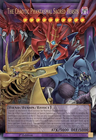 1X The Chaotic Phantasmal Sacred Beasts (extended art) Ultra Rare ships 7/3