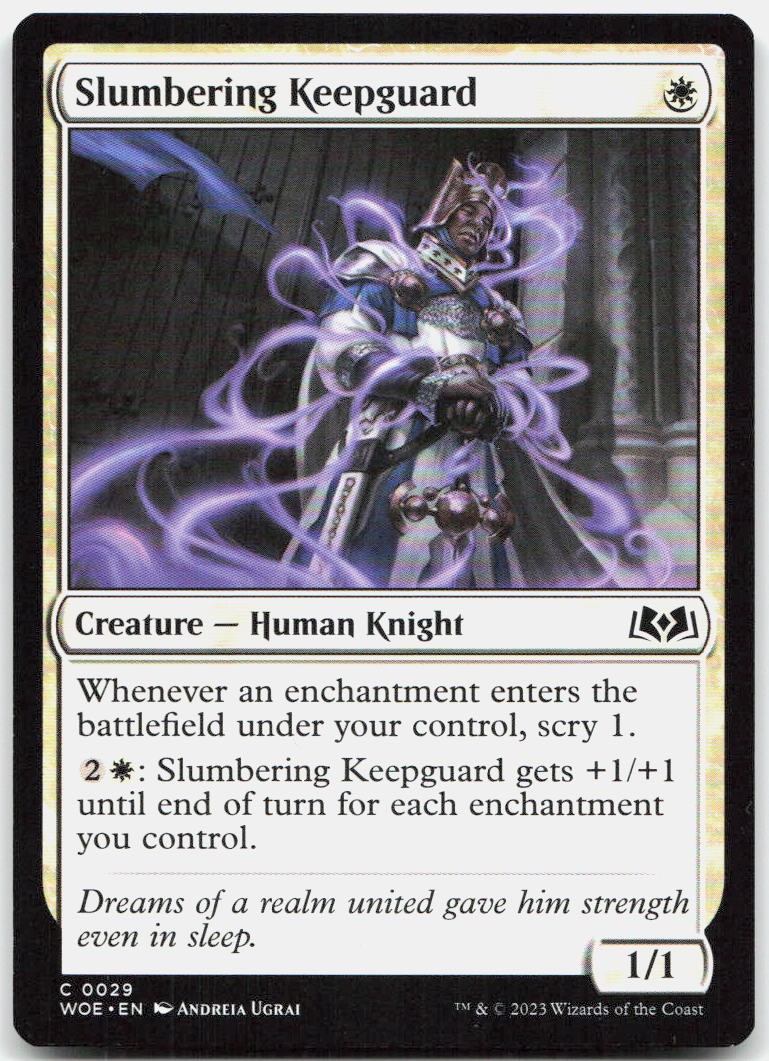 Slumbering Keepguard C Wilds of Eldraine 29 NM Andreia Ugrai
