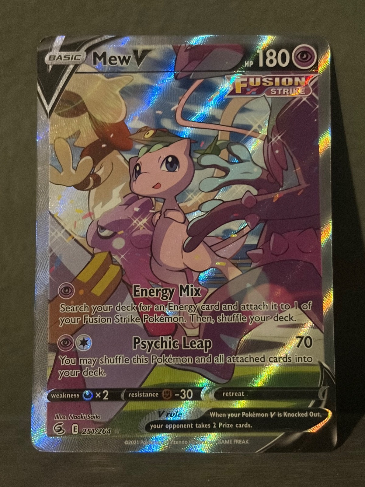 Mew V (Alternate Full Art) 251/264 Swsh08: Fusion Strike Holo