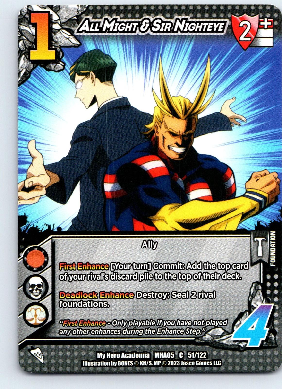 ALL MIGHT & SIR NIGHTEYE 51/122 UNIVERSUS: MHA UNDAUNTED RAID UNIVERSUS