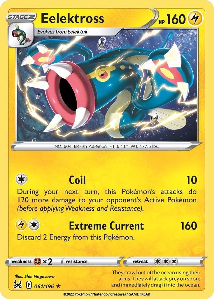 Eelektross SWSH11 061/196 Pokémon SWSH11: Lost Origin Rare EN NM
