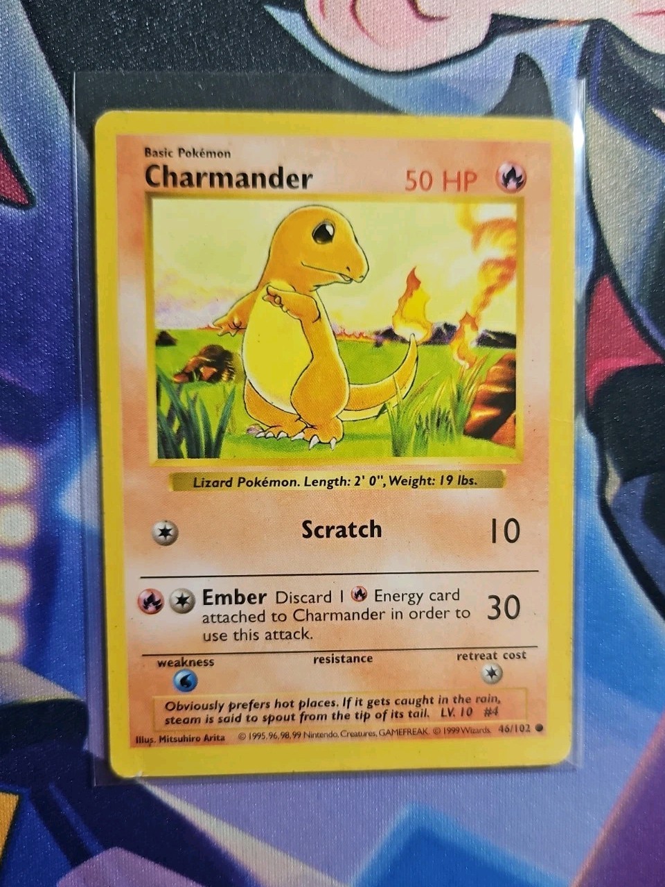 Pokémon TCG Charmander Base Set Shadowless 046/102 Authentic Pokémon MP