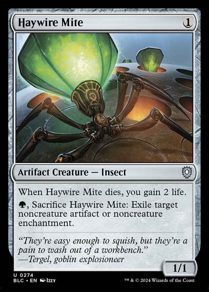 Haywire Mite 0274 Non Foil Uncommon Bloomburrow Commander MTG Near Mint