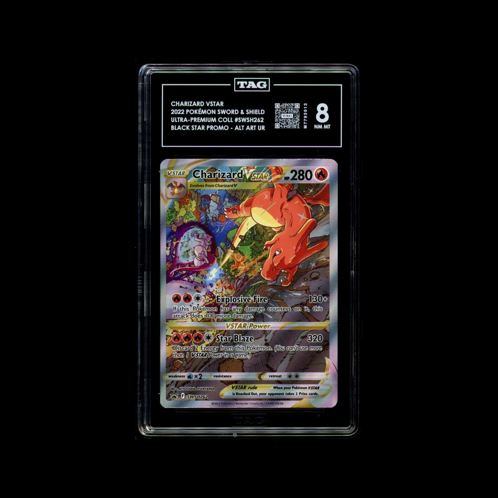 Pokemon Charizard VSTAR Ultra-Premium Coll. Full Alt Art Promo SWSH262 TAG 8