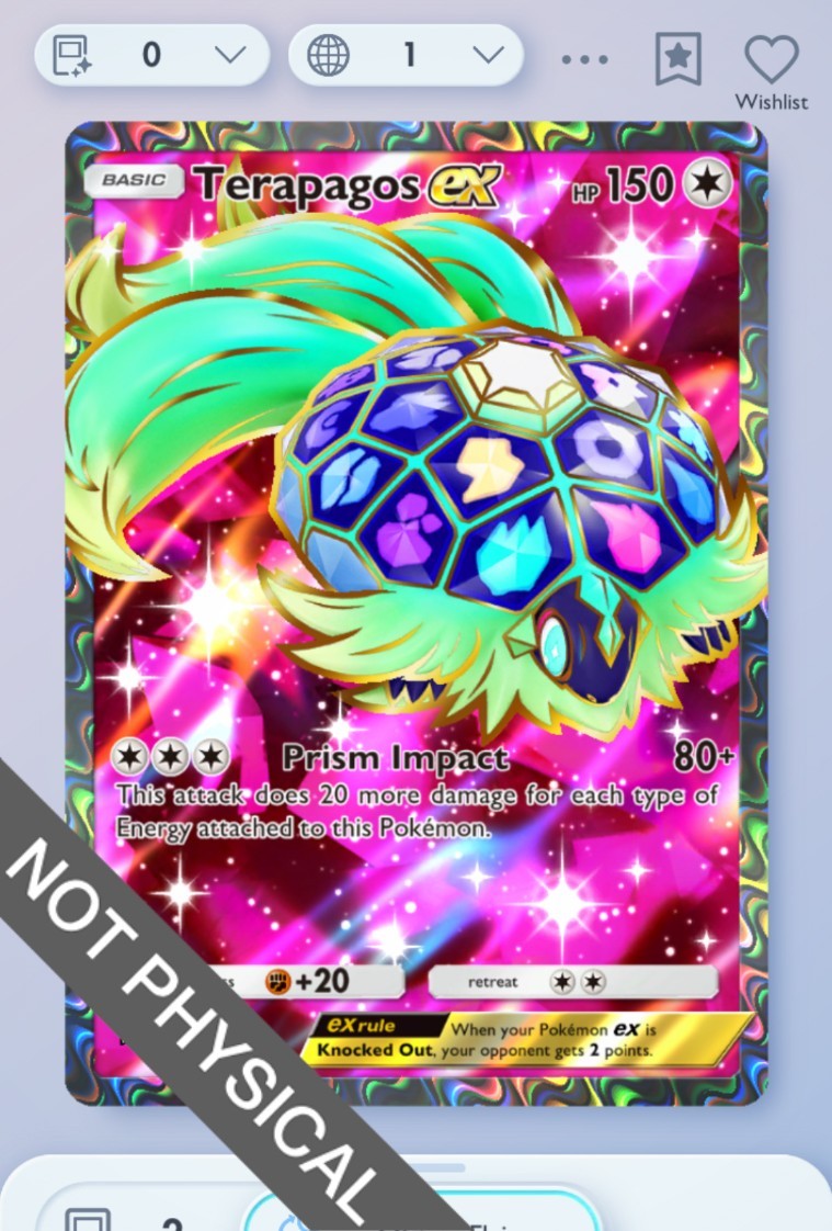 Pokemon TCG POCKET – Terapagos Full Art 2⭐, Paradox Drive, English