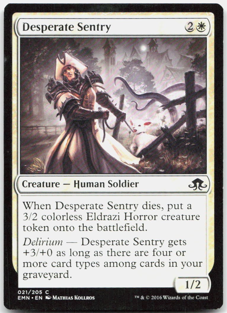 Desperate Sentry C Eldritch Moon 21 NM Mathias Kollros