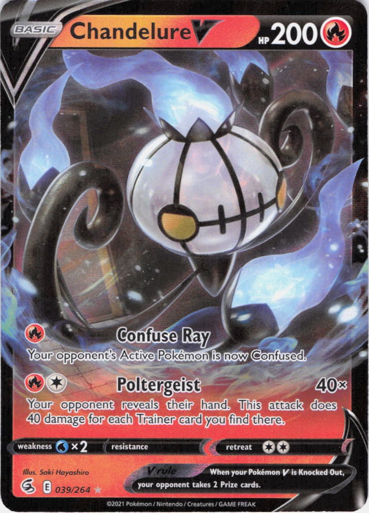 Chandelure V Fusion Strike 039/264 Holo Pokemon TCG NM