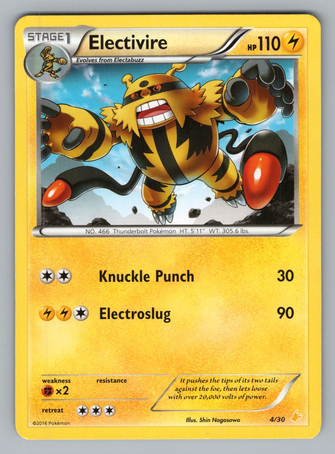 ELECTIVIRE (4) 4/30 C POKEMON LP PR / [