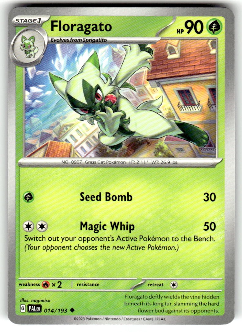 Floragato 014/193 Uncommon Paldea Evolved Pokemon Near Mint