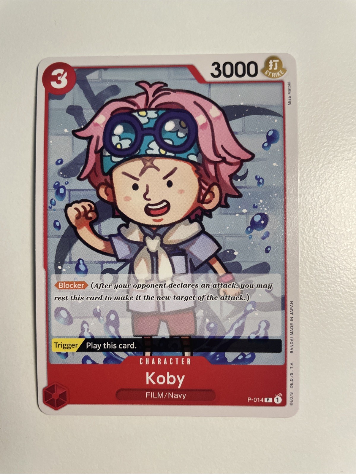 Koby P-014 PRB The Best Promo Reprint – One Piece TCG CCG – Regular – NM