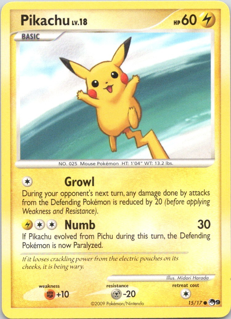 2026 Pokemon POP Series 9 Pikachu Common #015/017