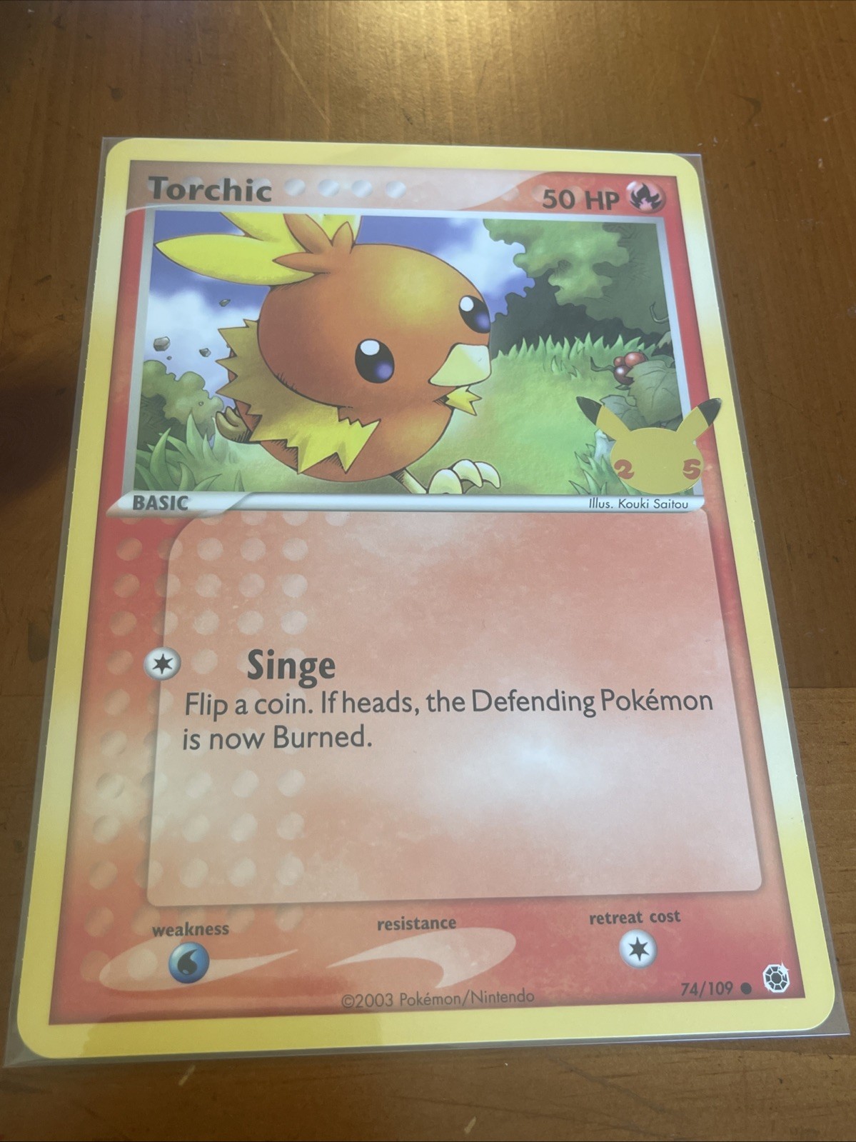 Torchic 74/109- Pokemon Celebrations Oversized JUMBO- First Partner Pack