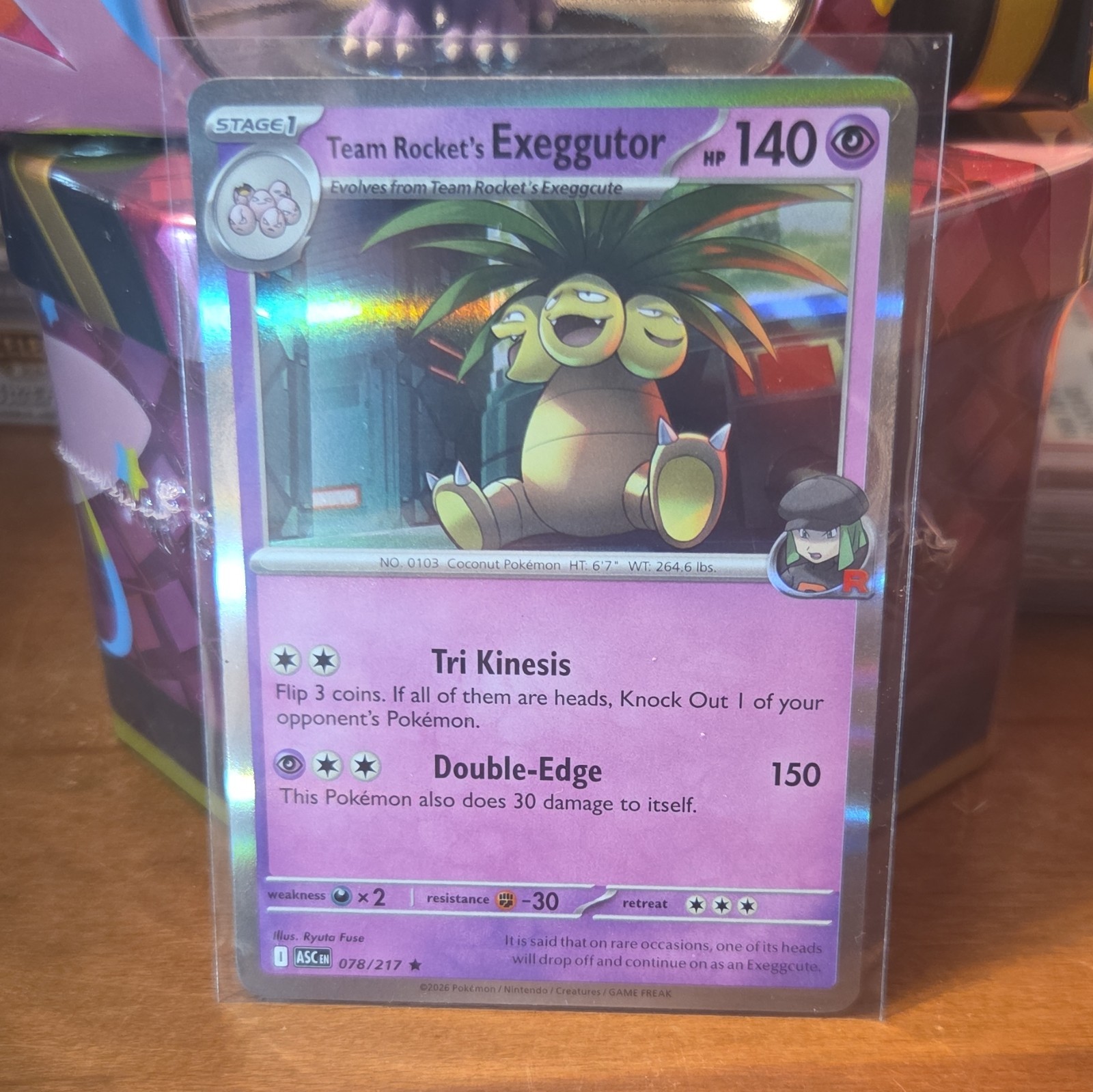 Nintendo Pokemon TCG Team Rocket’s Exeggutor SV 151 078/217 Foil ENG 140 HP