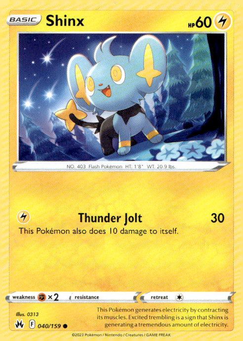 Shinx (40) 040/159 Common Regular SWSH: Crown Zenith NM