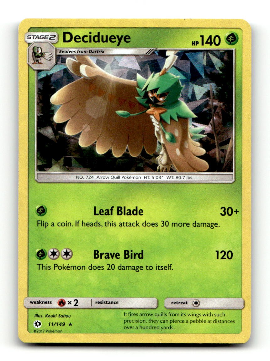 Decidueye (Cracked Ice Holo)011/149PokemonHolofoilHolo RareDeck ExclusivesNea…