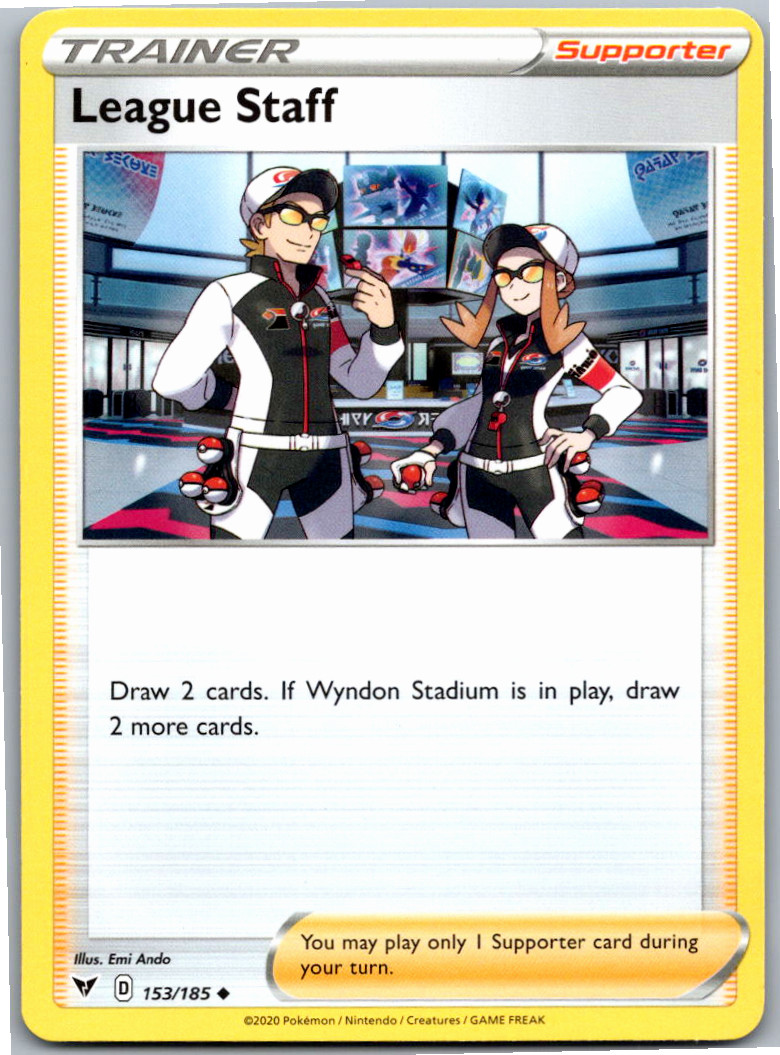 League Staff Uncommon SWSH04: Vivid Voltage 153/185 NM