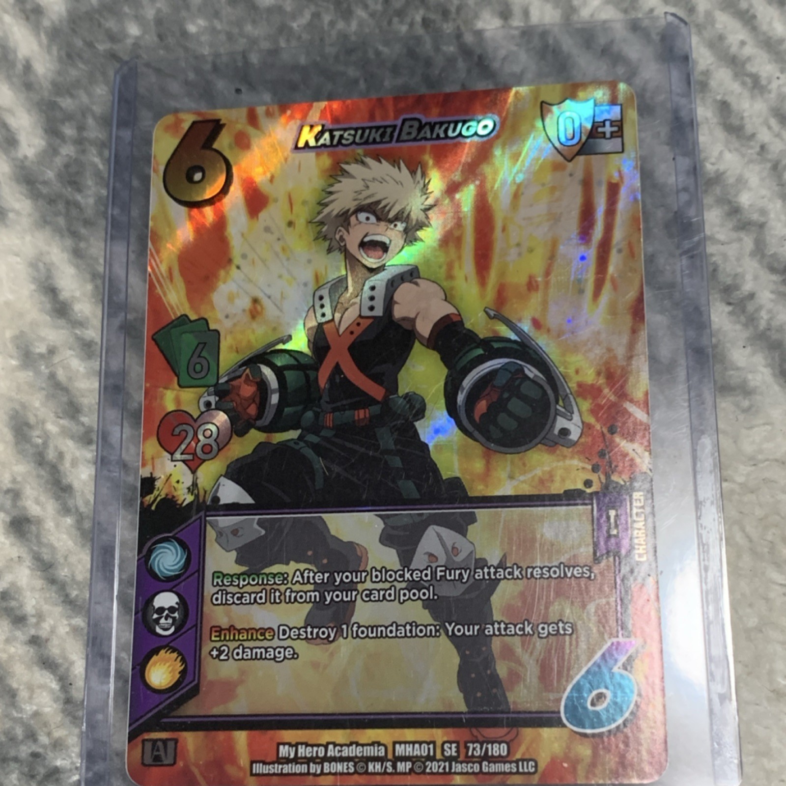 My Hero Academia Katsuki Bakugo 73/180 SE Holo UniVersus Card Stock Jasco Games