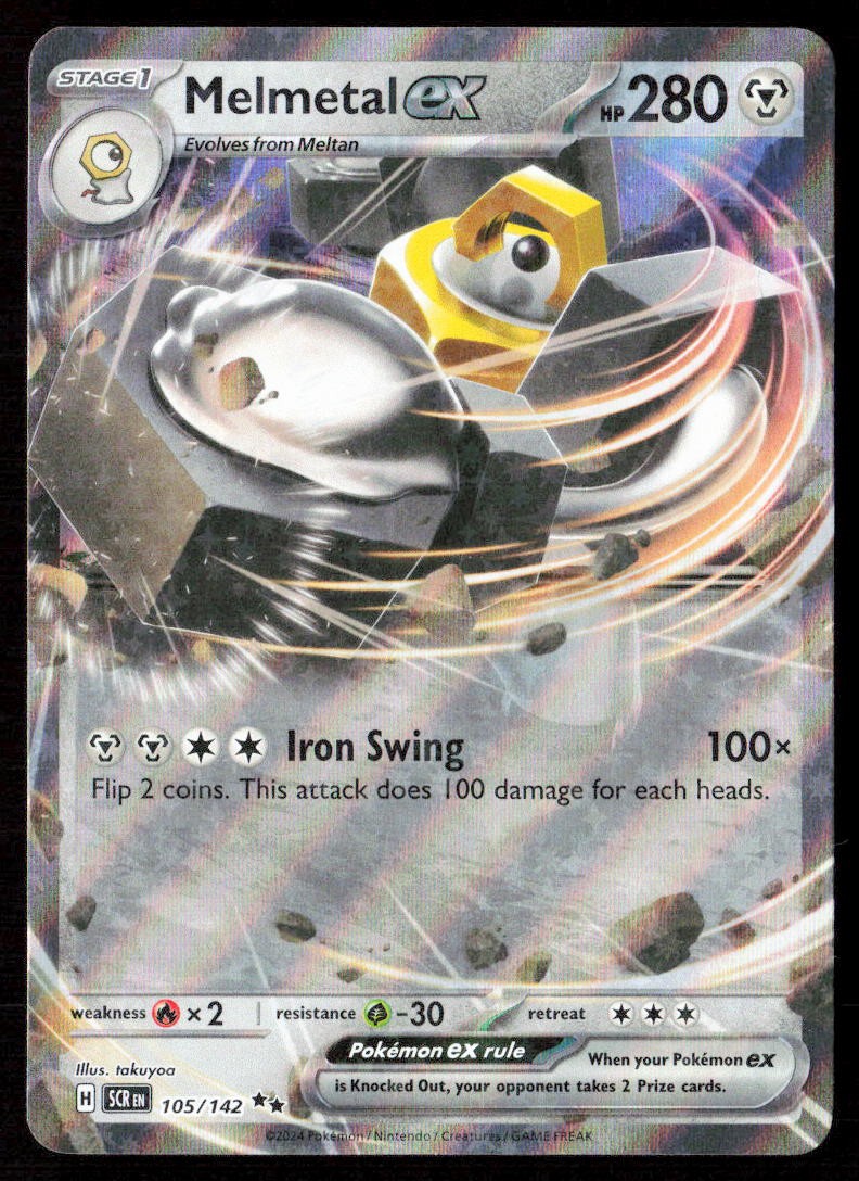 Melmetal ex 105/142 Stellar Crown Pokemon Holo NM/M