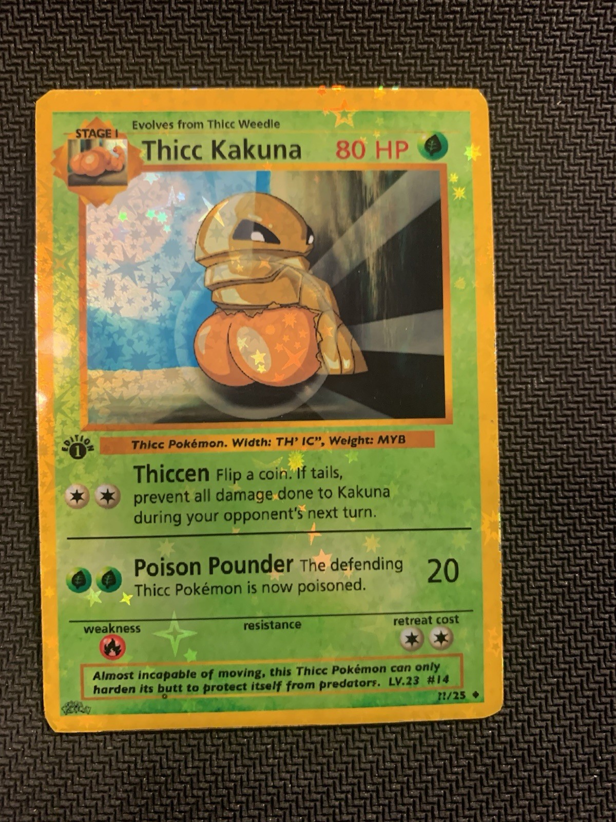 Thicc Kakuna (Alternative Custom Art) Holographic Card