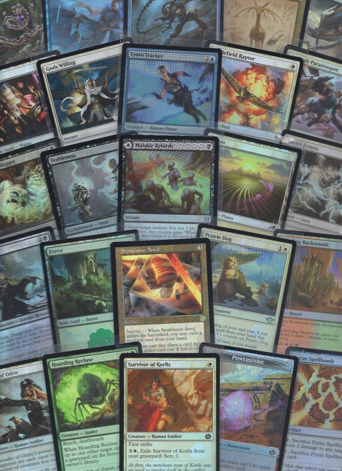 Magic The Gathering Single Foil Cards – Lands, Commons, Un-commons and Rares