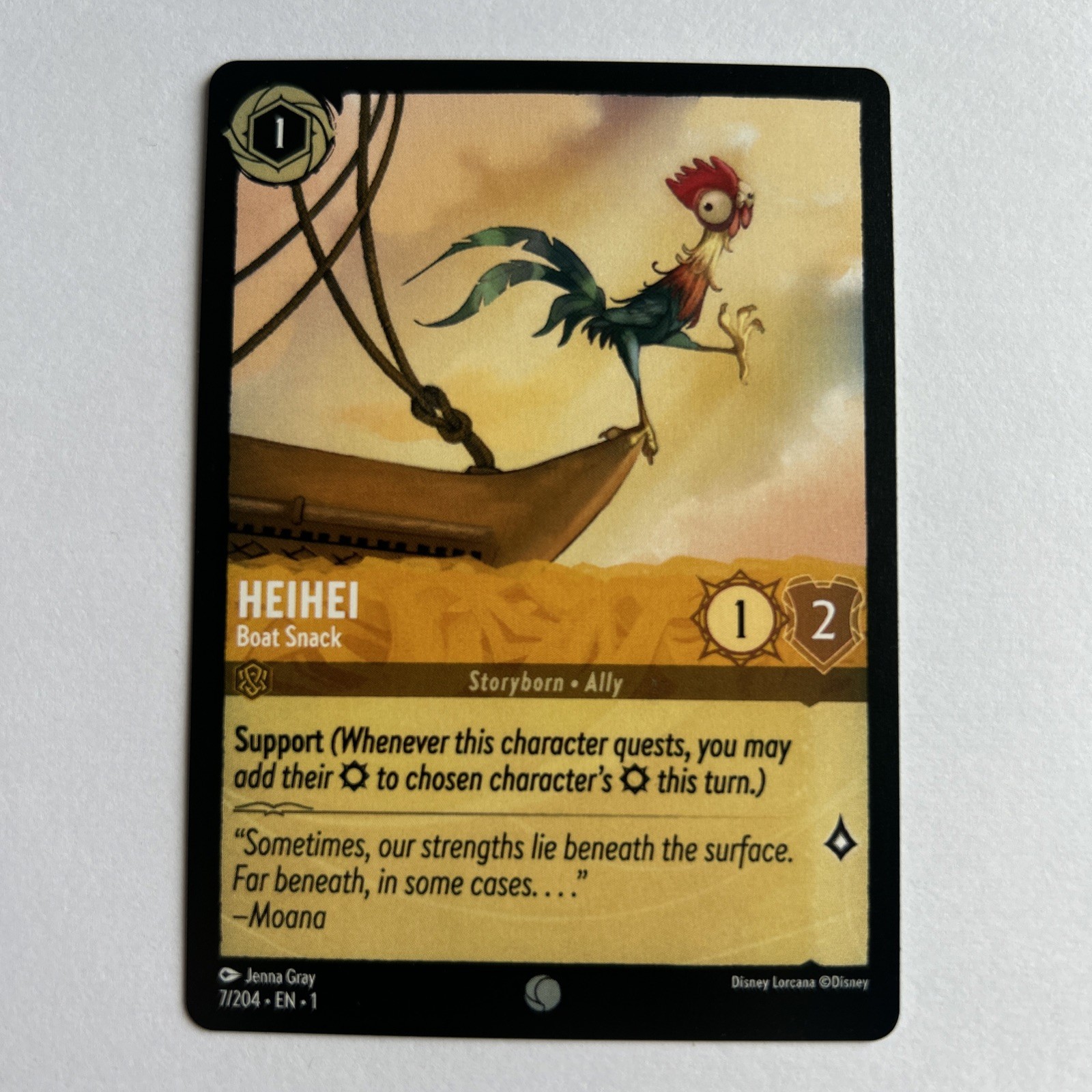 Disney Lorcana Demo Heihei – Boat Snack Card – Rare