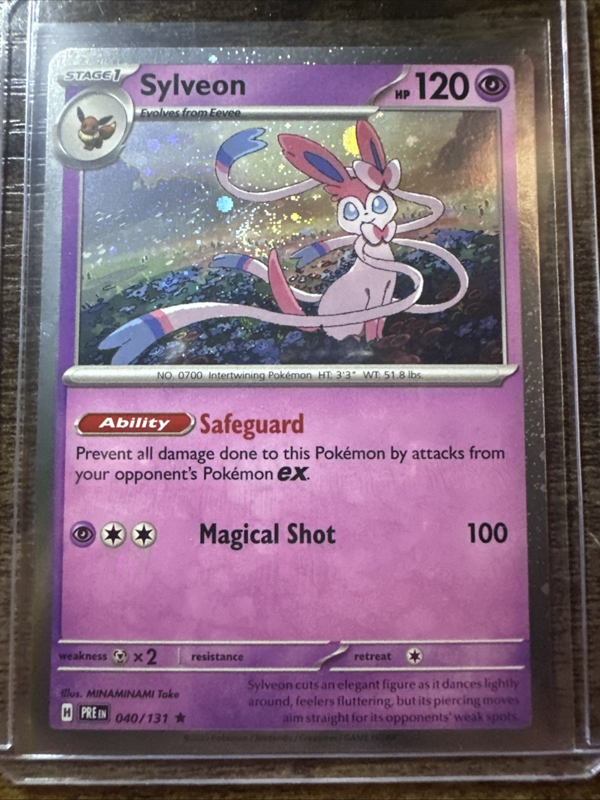 Sylveon 040/131 Cosmos Holo Promo W/ SWIRL!Prismatic Evolutions, Pokemon TCG