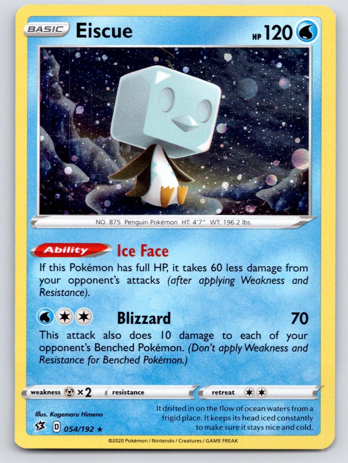 Eiscue (Cosmos Holo) 054/192 Holo Rare Miscellaneous Cards & Products Pokemon LP