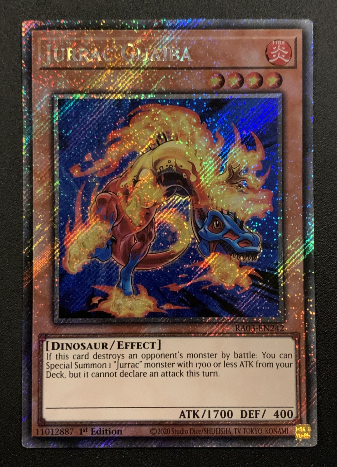 Jurrac Guaiba – RA03-EN242 – Platimun Secret Rare – 1st Edition – YuGiOh