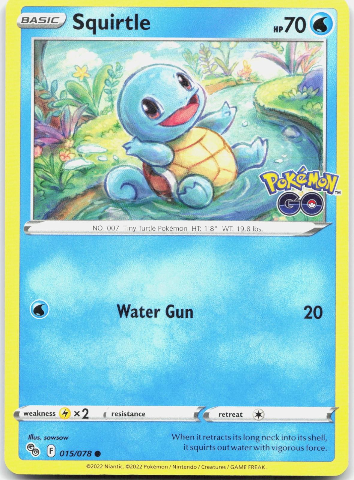 Squirtle 015/078 Common Pokemon GO Pokemon Near Mint