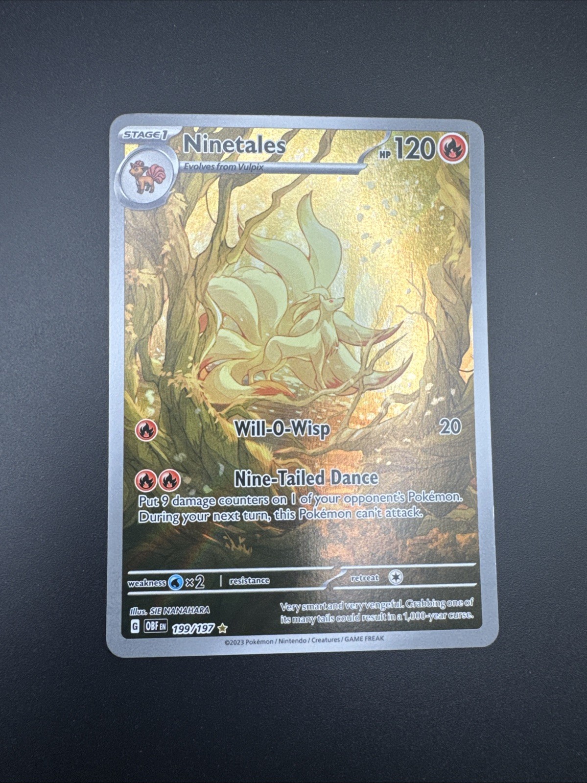 Ninetales 199/197 SV03: Obsidian Flames Holo NM/M