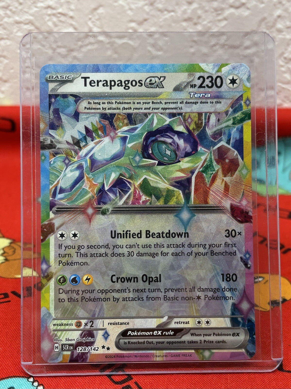Terapagos ex (Double Rare) 128/142 Pokémon Scarlet Violet Stellar Crown